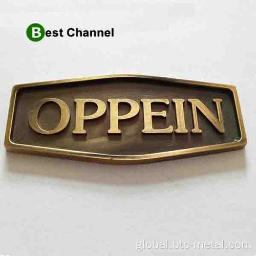 Metal Desk Name Tags custom-made logo badge metal plate Factory